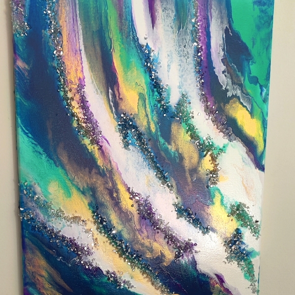 Original Colorful Abstract Acrylic Painting - Picture 2 of 5